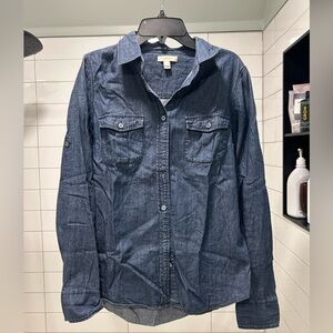 J. Crew Dark Blue Denim Shirt